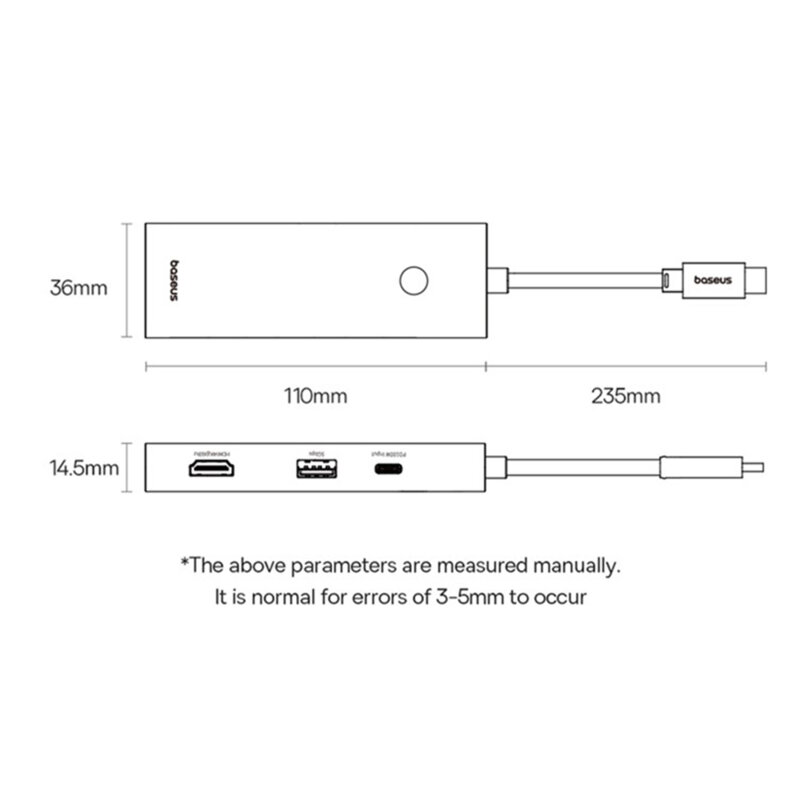 Hub Type-C la HDMI, VGA, 4xUSB, Type-C Baseus, B00052803811-01