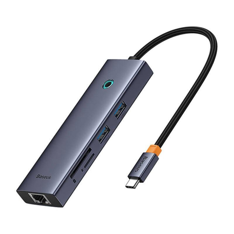 Hub Type-C la HDMI, 2x USB, Type-C, RJ45, SD, TF Baseus, B00052805813-00