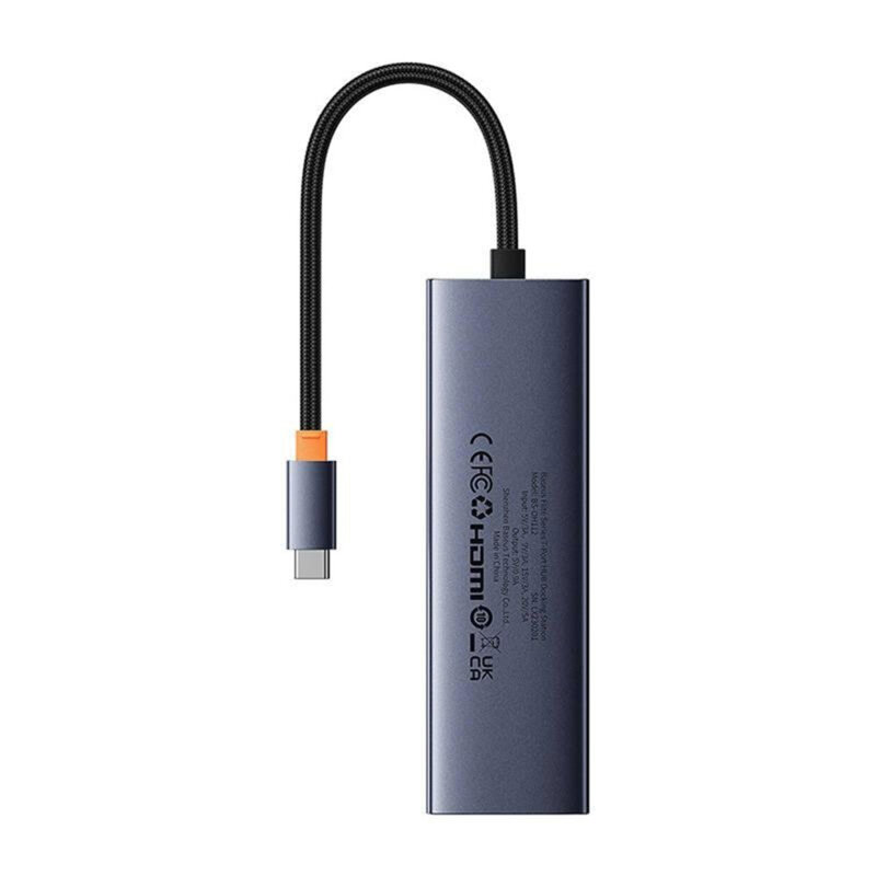 Hub Type-C la HDMI, 2x USB, Type-C, RJ45, SD, TF Baseus, B00052805813-00