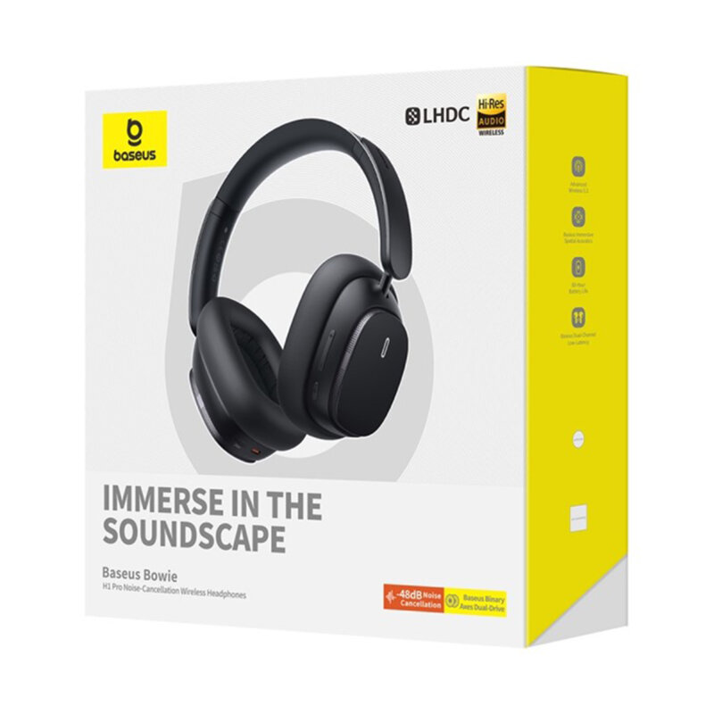 Casti over-ear Noise-Cancellation Baseus H1 Pro Baseus, negru
