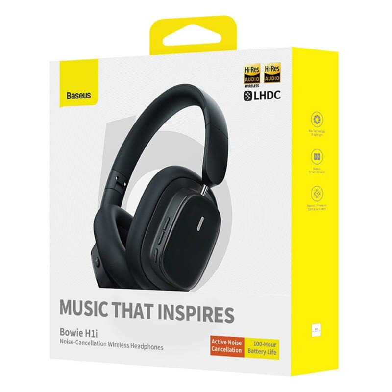 Casti Bluetooth 5.3 Noise-Cancellation Baseus Bowie H1i, negru