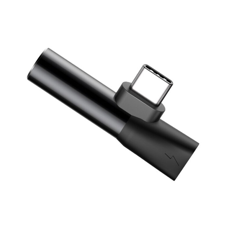 Adaptor audio Type-C la Type-C, Jack 3.5 mm Baseus L41, negru