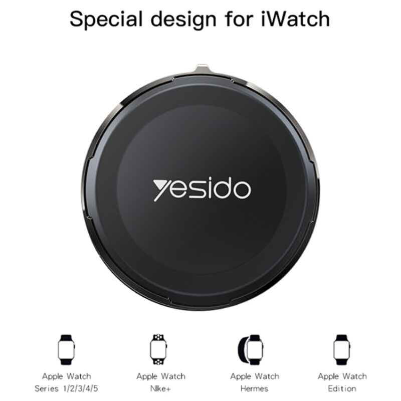 Incarcator wireless pentru Apple Watch Yesido DS18, negru