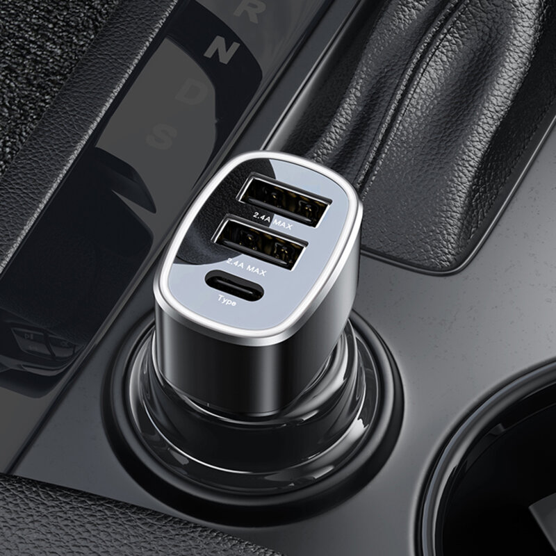 Incarcator auto bricheta USB Type-C Yesido Y47, 49W, negru
