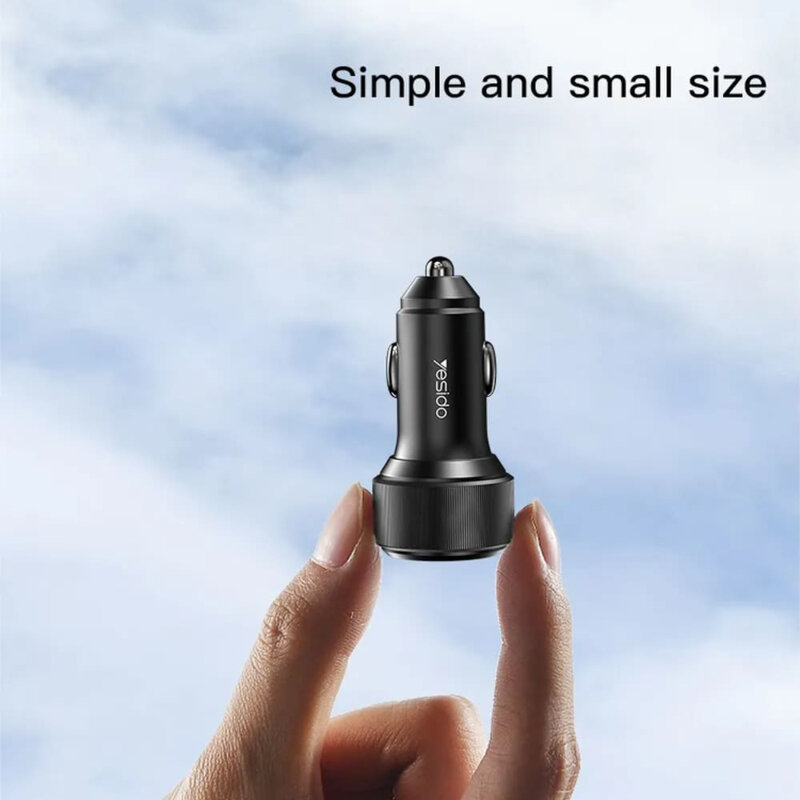 Incarcator auto bricheta tip C, Fast Charge Yesido Y48, 60W