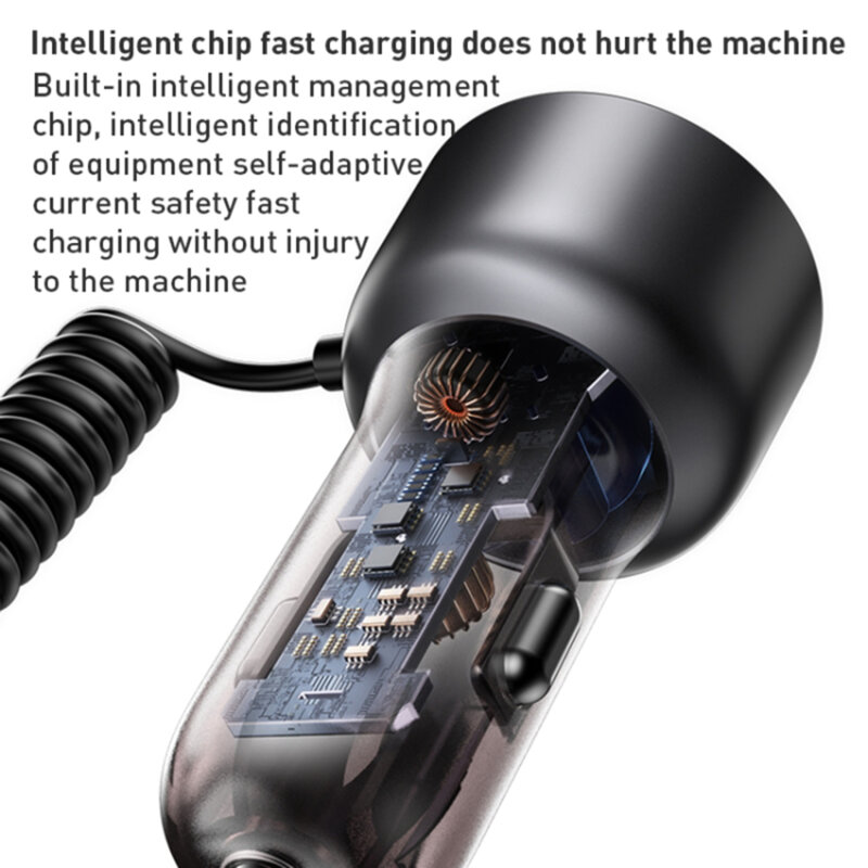 Incarcator auto USB, Type-C Fast Charge Yesido Y58, 60W, gri
