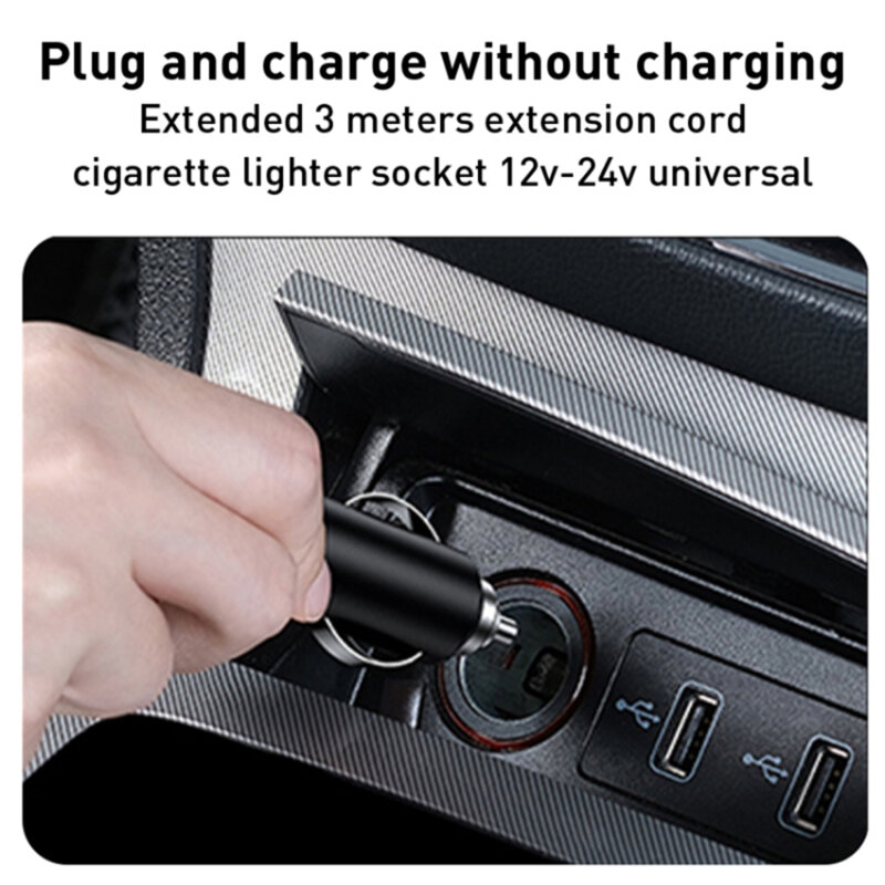 Mini compresor auto, pompa aer auto Yesido VC05, negru