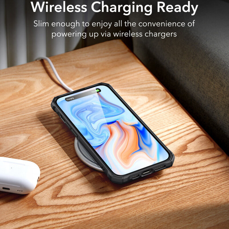 Husa iPhone 15 Plus ESR Air Armor HaloLock, negru