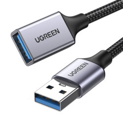 Cablu date USB Male la USB Female Ugreen, 2A, 5m, negru, 25285