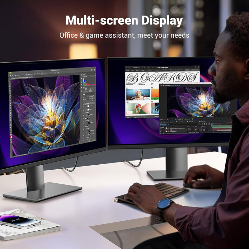 Cablu DisplayPort la HDMI, 2 metri Ugreen, 4K@60Hz, 15774