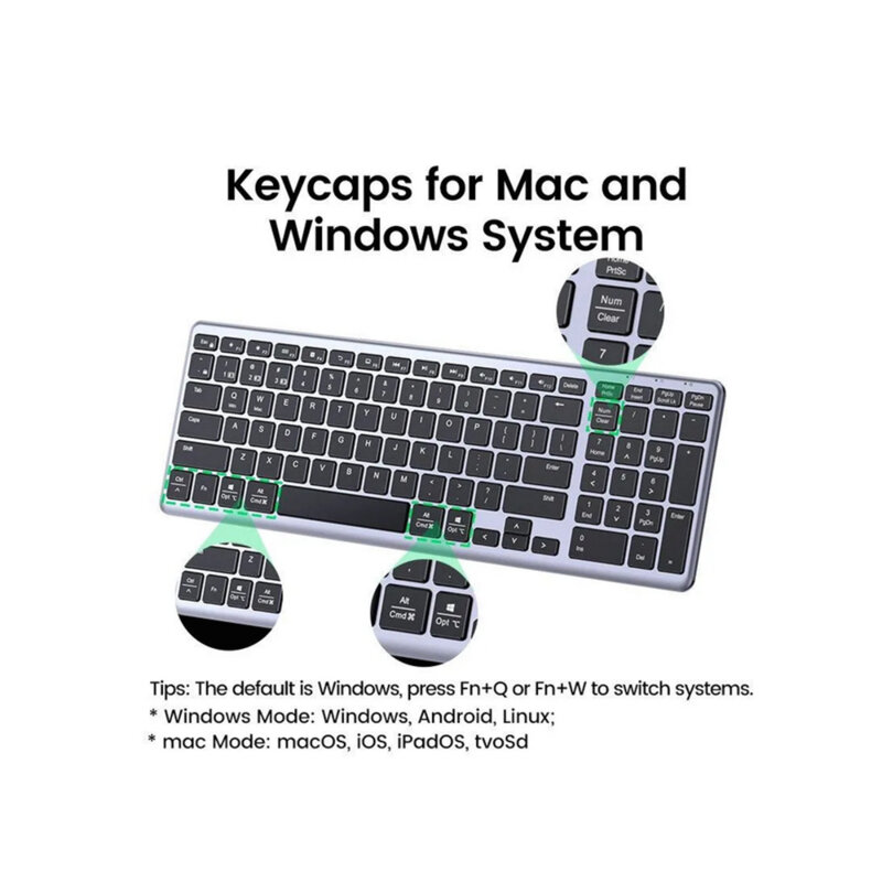 Tastatura wireless ergonomica Ugreen, Bluetooth 5.0, 15258