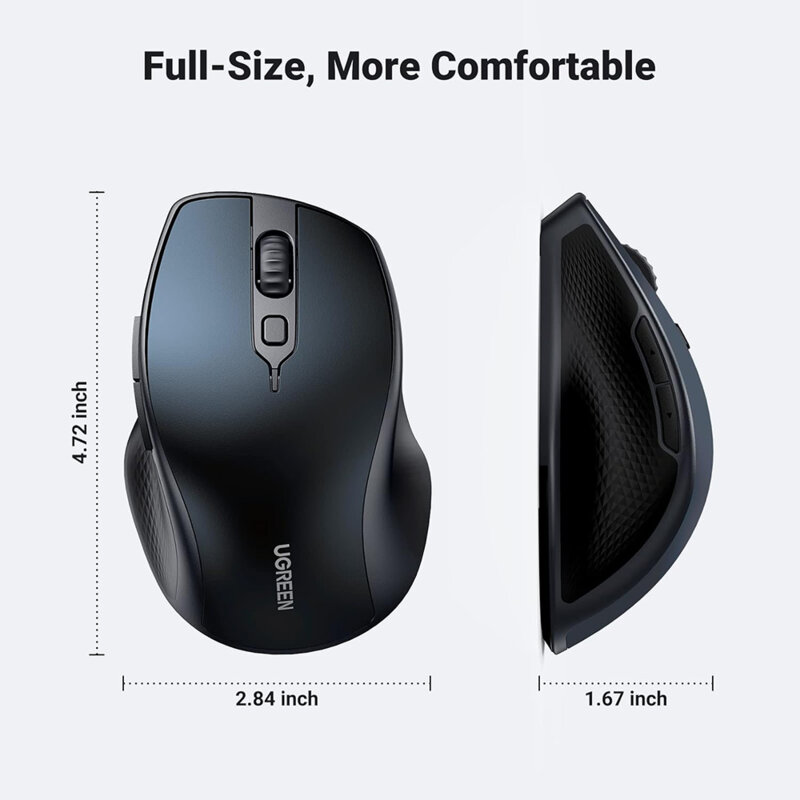 Mouse wireless Bluetooth pentru laptop, PC Ugreen, albastru, 15807