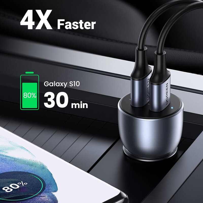 Incarcator masina USB pentru telefon Ugreen, 36W, 3A, 10144