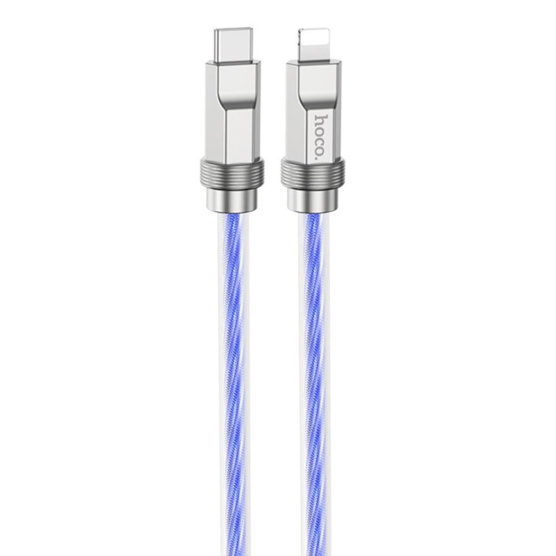 Cablu USB-C la iPhone Fast Charging 20W Hoco U113, 1m, albastru