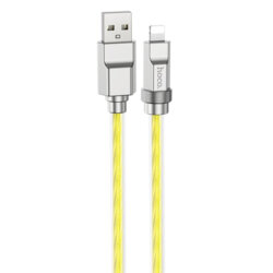 Cablu iPhone Fast Charging 2.4A Hoco U113, 1m, auriu
