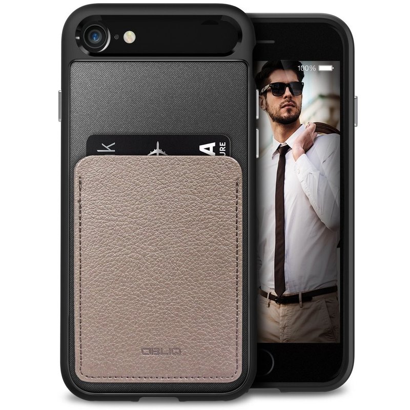 Husa Iphone 8 Obliq Flex Wallet - Mud Gray