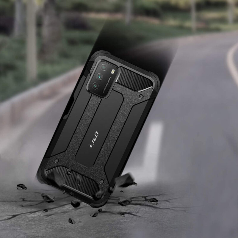 Husa Xiaomi Poco M3 Techsuit Hybrid Armor, negru
