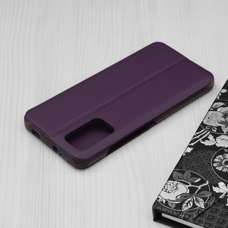 Husa Xiaomi Poco M3 Eco Leather View Flip Tip Carte - Mov