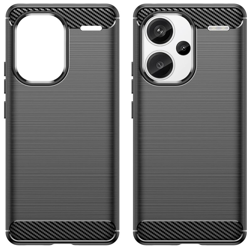 Husa Xiaomi Redmi Note 13 Pro+ 5G Techsuit Carbon Silicone, negru