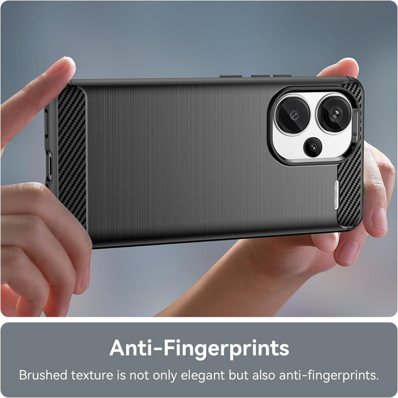 Husa Xiaomi Redmi Note 13 Pro+ 5G Techsuit Carbon Silicone, negru