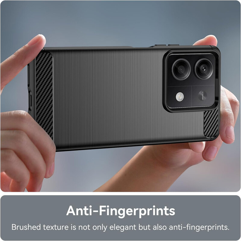 Husa Xiaomi Redmi Note 13 5G Techsuit Carbon Silicone, negru