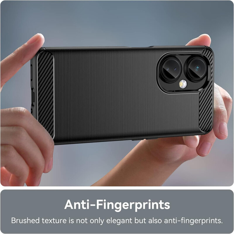 Husa OnePlus Nord CE 3 Lite Techsuit Carbon Silicone, negru