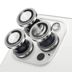 Folie sticla iPhone 15 Pro Lito S+ Camera Protector, argintiu