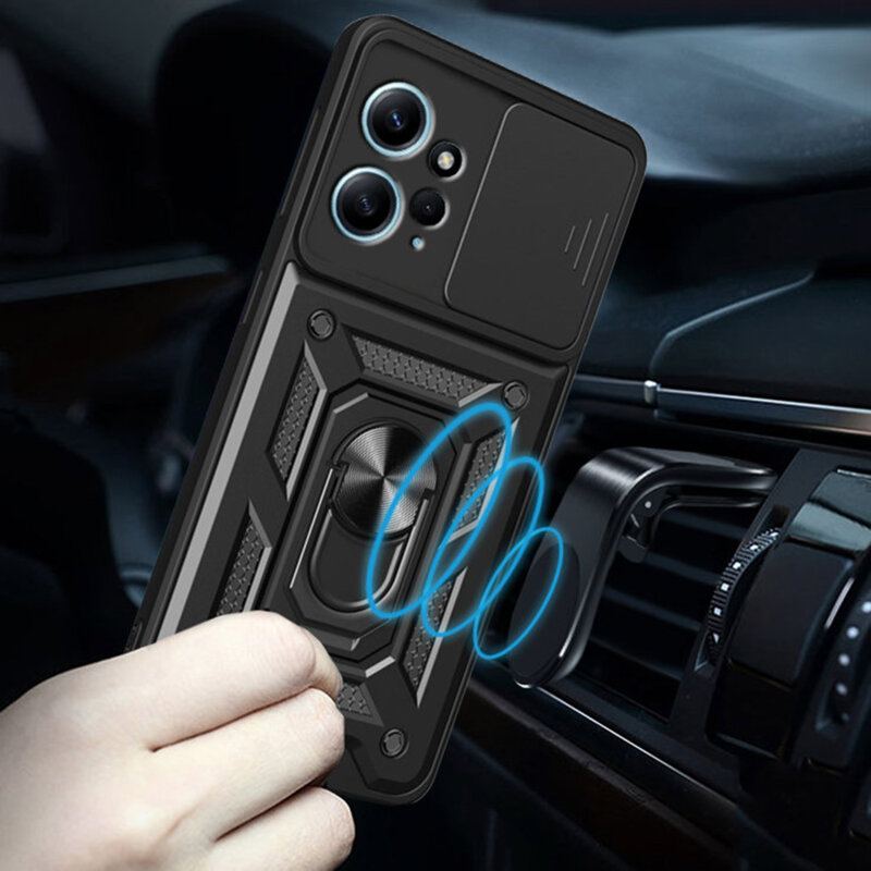 Husa Xiaomi Redmi Note 12 4G protectie camera Techsuit CamShield Series, negru