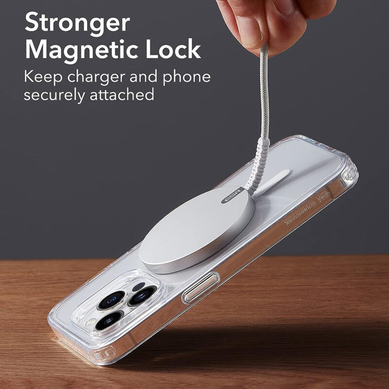 [Pachet 2x] Incarcator premium MagSafe iPhone wireless ESR, argintiu