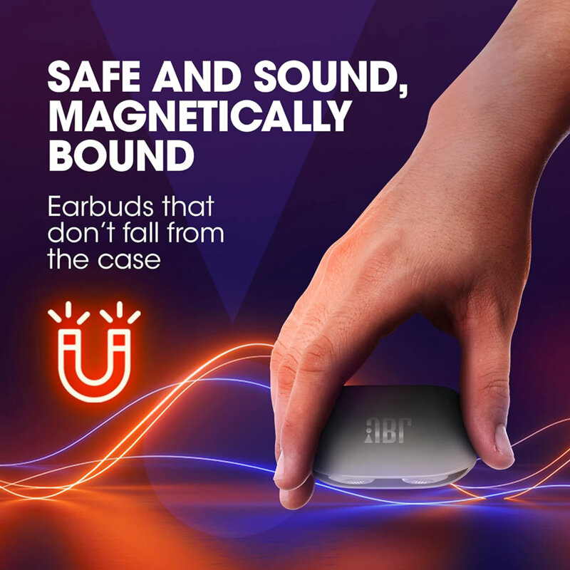 Casti in-ear Bluetooth cu microfon TWS JBL Wave 100, bej