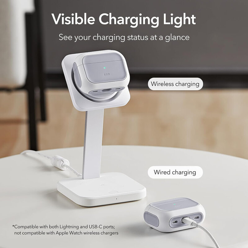 Husa Apple AirPods Pro ESR Orbit Hybrid HaloLock, alb