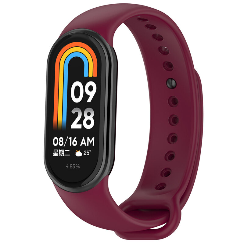 Bratara Xiaomi Mi Band 8 Techsuit, bordo, W014