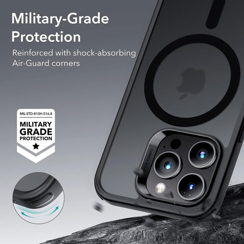 Husa iPhone 14 Pro Max ESR Classic Hybrid HaloLock, negru frost