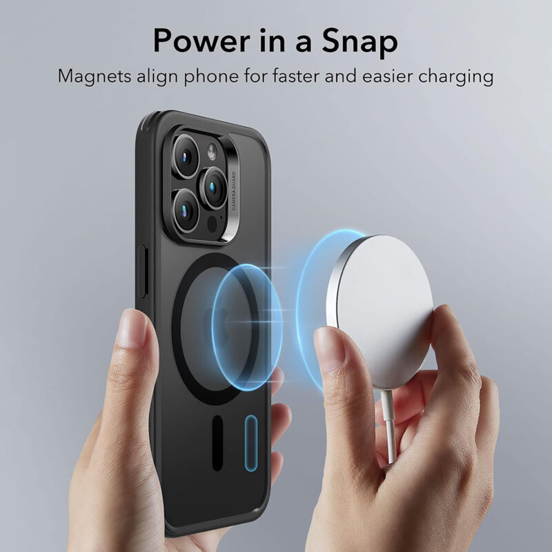 Husa iPhone 14 Pro Max ESR Classic Hybrid HaloLock, negru frost