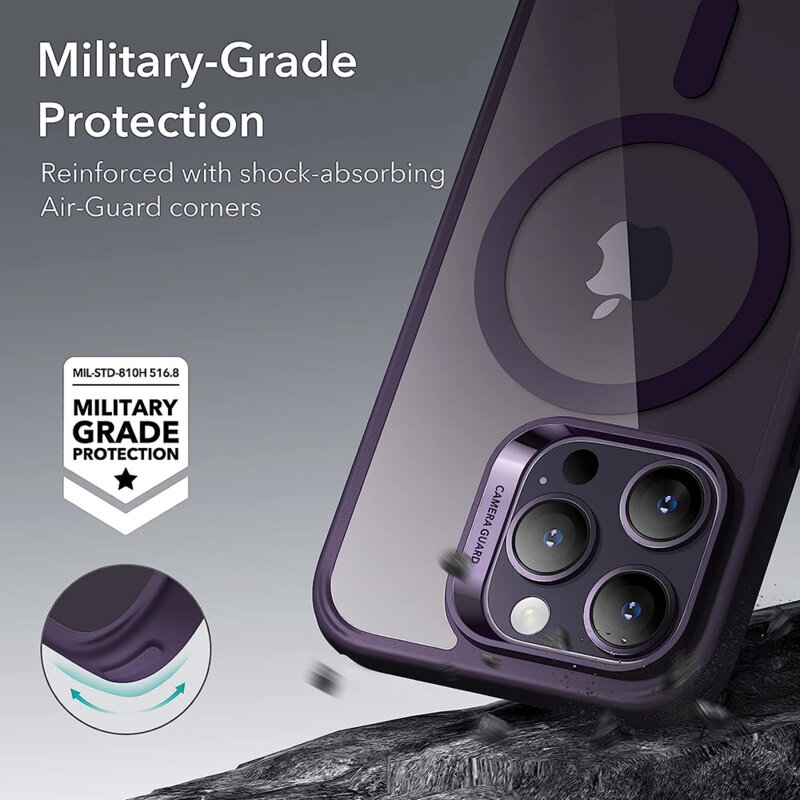 Husa iPhone 14 Pro ESR Classic Hybrid HaloLock, mov