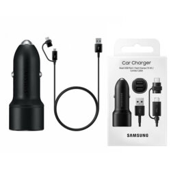 Incarcator auto Samsung Fast Charge + cablu, 15W, negru, EP-L1100WBEGEU