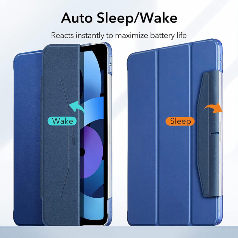 Husa iPad Air 5 (2022) ESR Ascend Trifold, Navy Blue