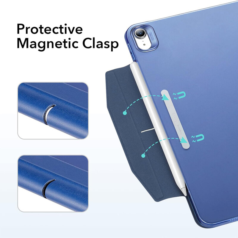 Husa iPad Air 5 (2022) ESR Ascend Trifold, Navy Blue