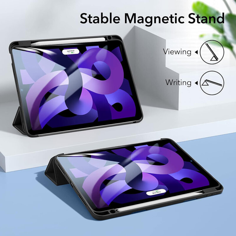 Husa iPad Air 5 (2022) ESR Rebound Pencil, negru