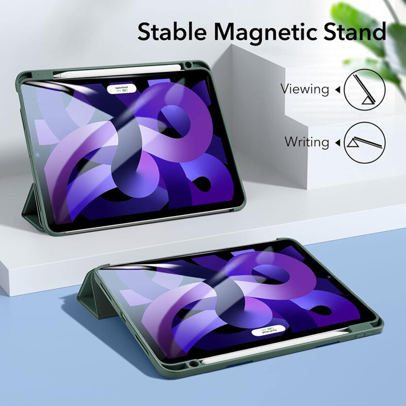 Husa iPad Air 5 (2022) ESR Rebound Pencil, verde