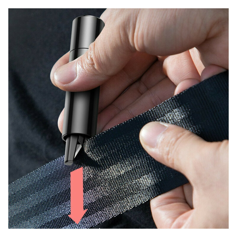 Ciocan urgenta parbriz auto Baseus, cutit centura siguranta, gri, CRSFH-0G