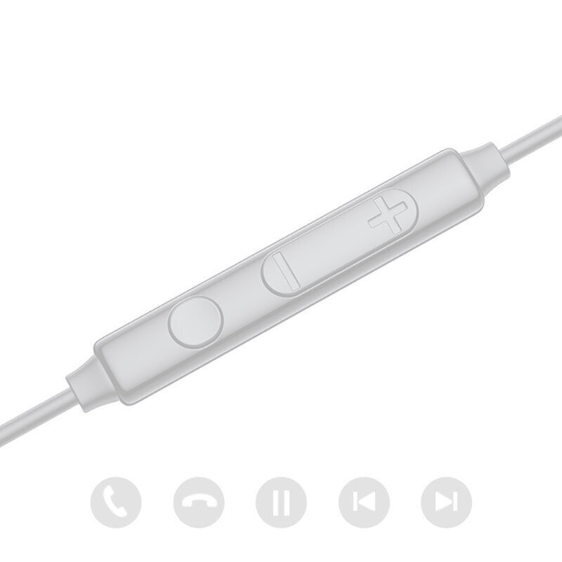 Casti in-ear USB-C cu fir si microfon Joyroom, argintiu, JR-EC03