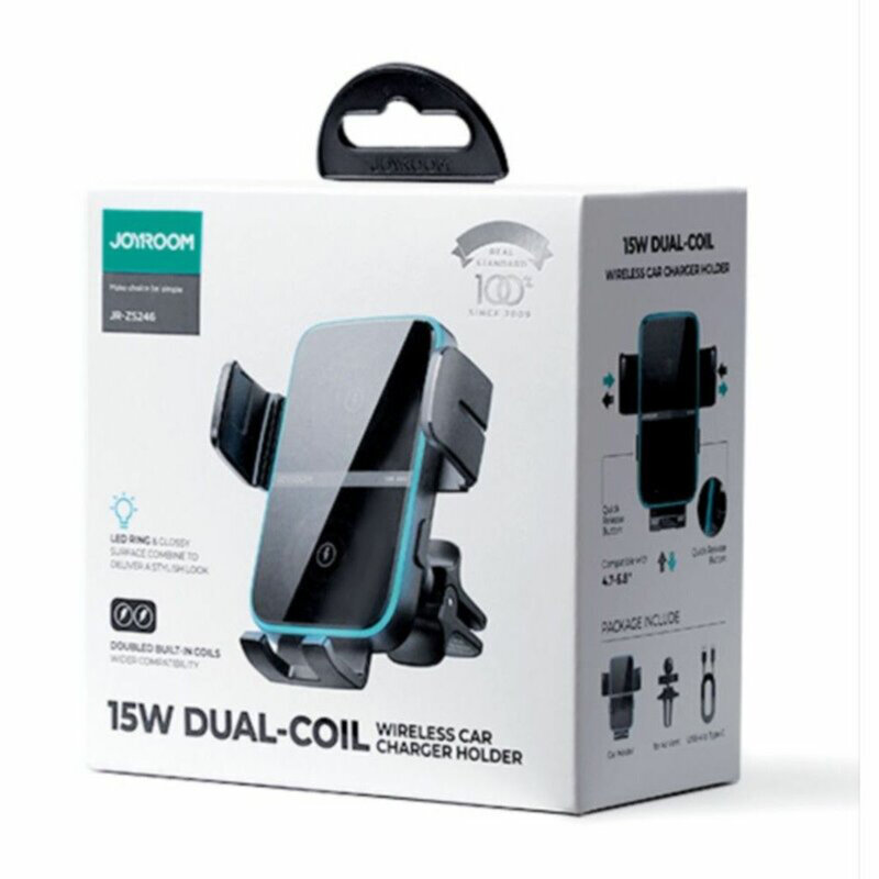 Suport auto wireless, grila ventilatie JoyRoom 15W, JR-ZS246