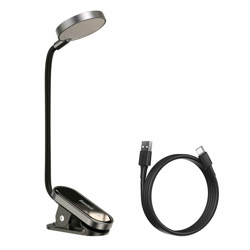 Veioza, lampa pentru birou cu clips Baseus DGRAD-0G, gri
