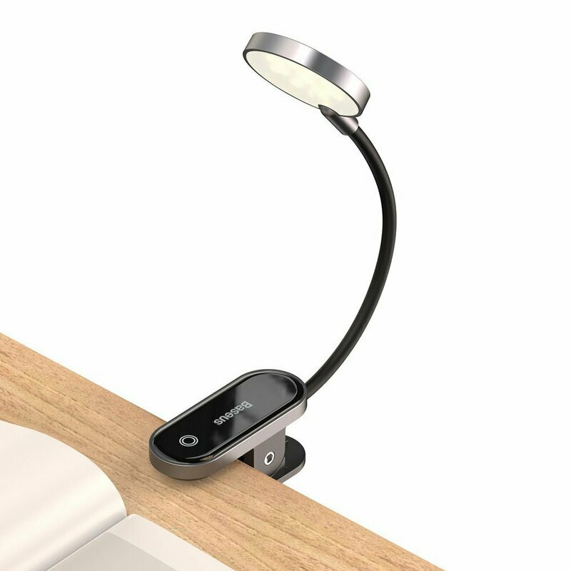 Veioza, lampa pentru birou cu clips Baseus DGRAD-0G, gri