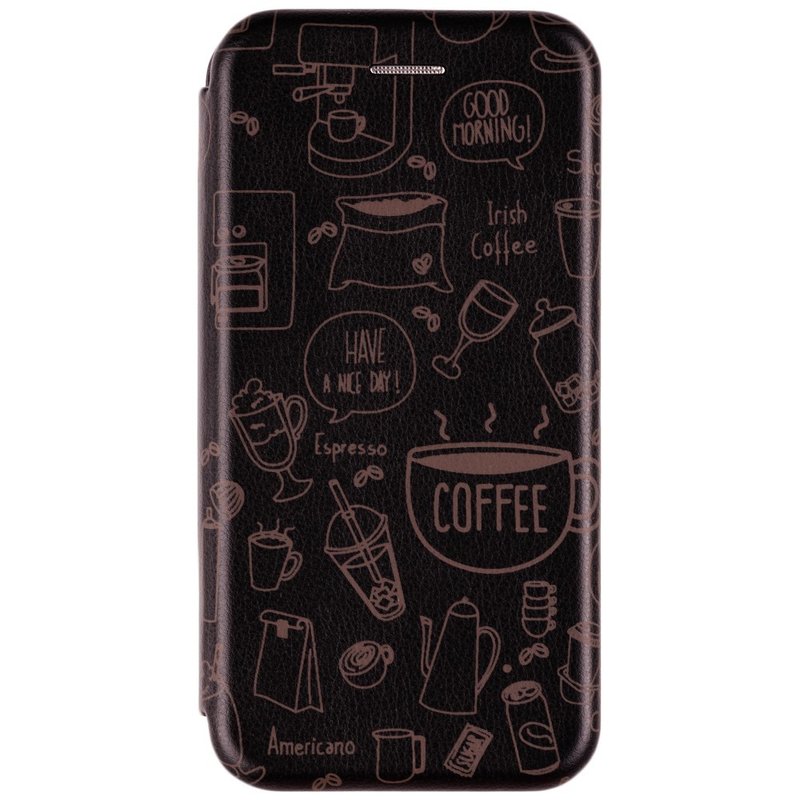 Husa iPhone 8 Plus Flip Magnet Book Type - Black Coffee