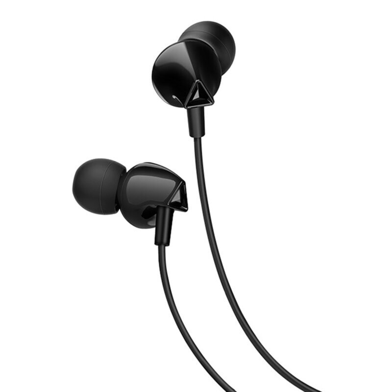Casti in-ear cu microfon Jack Hoco M60, stereo, HiFi, 1.2m, negru