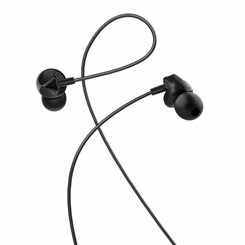 Casti in-ear cu microfon Jack Hoco M60, stereo, HiFi, 1.2m, negru
