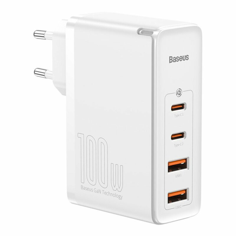 Incarcator 2xUSB QC3.0/2xType-C PD100W + cablu Baseus, CCGAN2P-L02