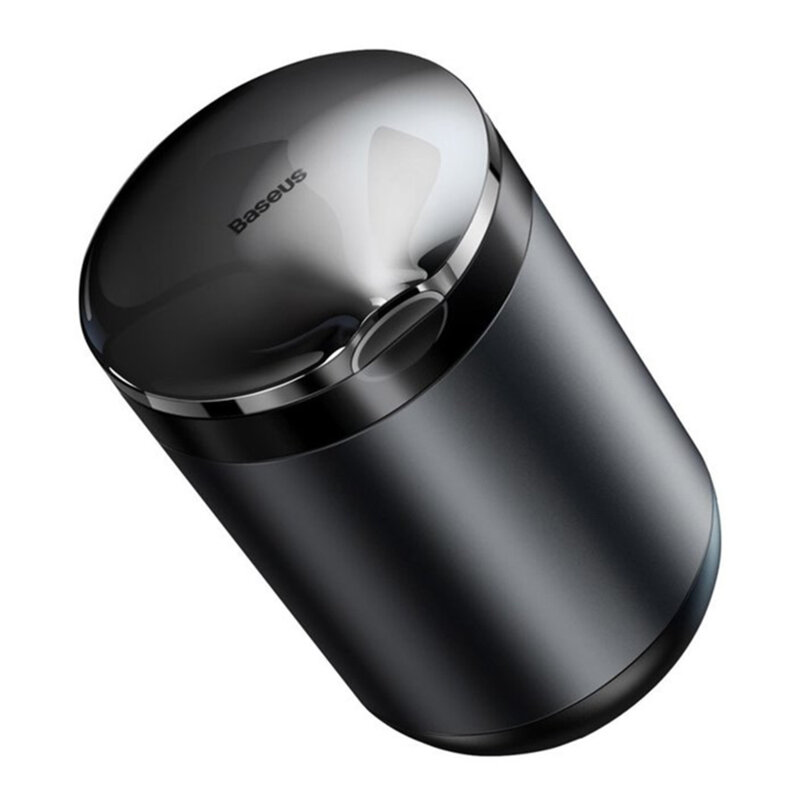 Scrumiera auto Baseus cu capac, lumina LED, gri, CRYHG01-0G